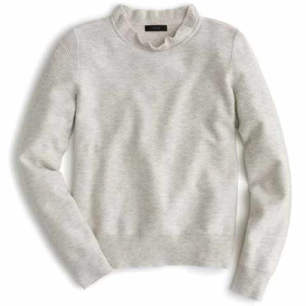 J. Crew Ruffle-Neck Pullover Sweater
